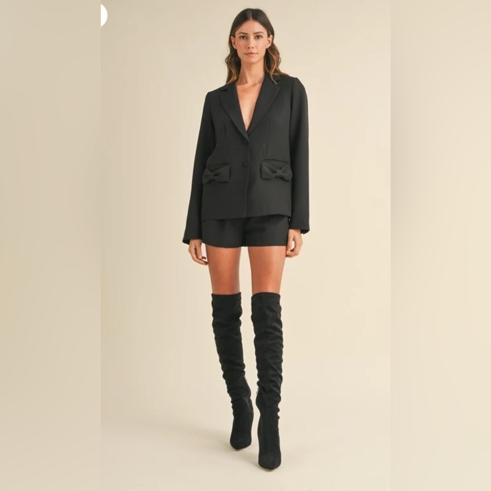 MARBLE Black Blazer Professional Tailored Suit Jacket